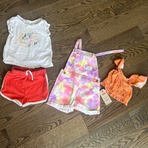 Size 3t short all tops and shorts outfits toddler GUC cotton boutique spring